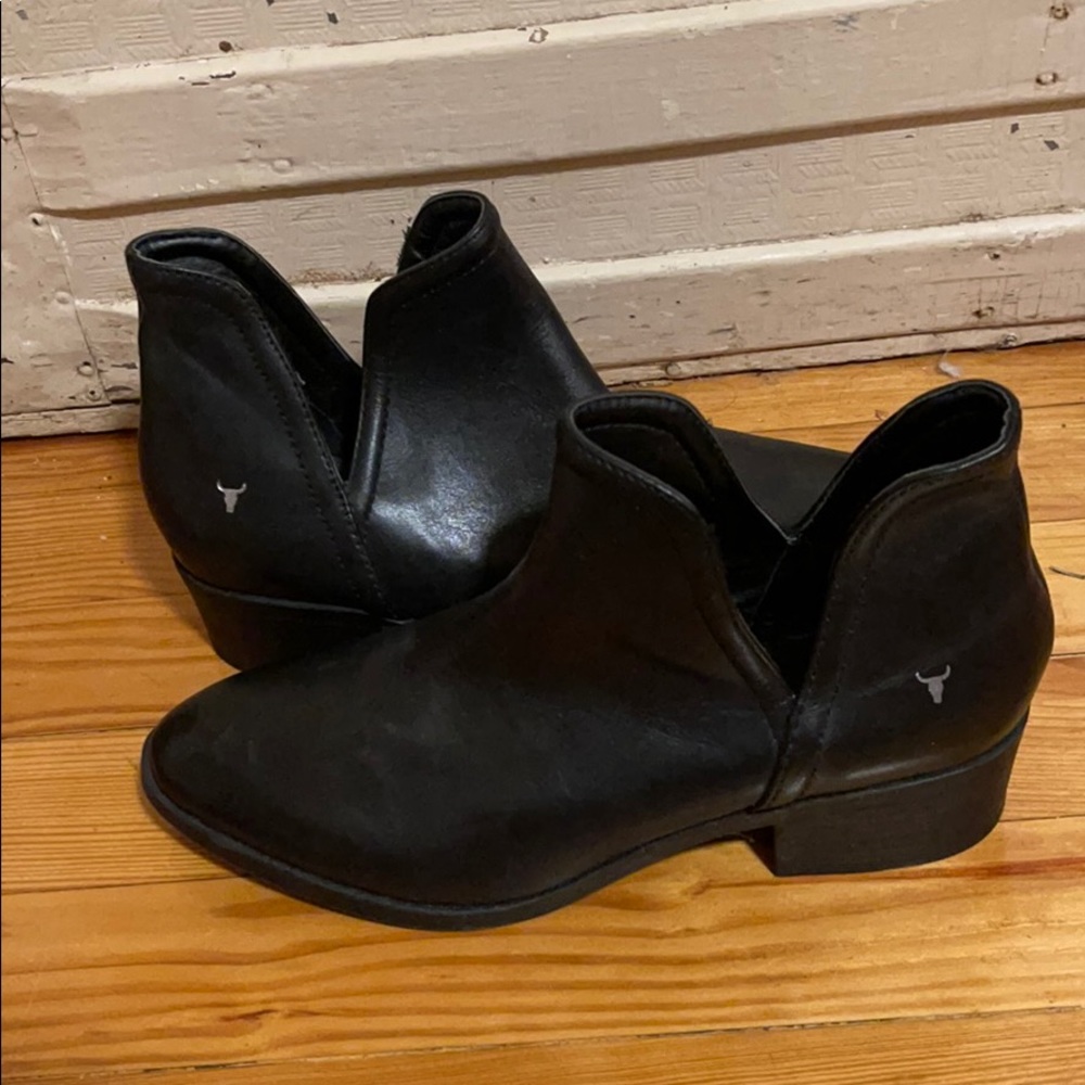 windsor smith black cutout bootie